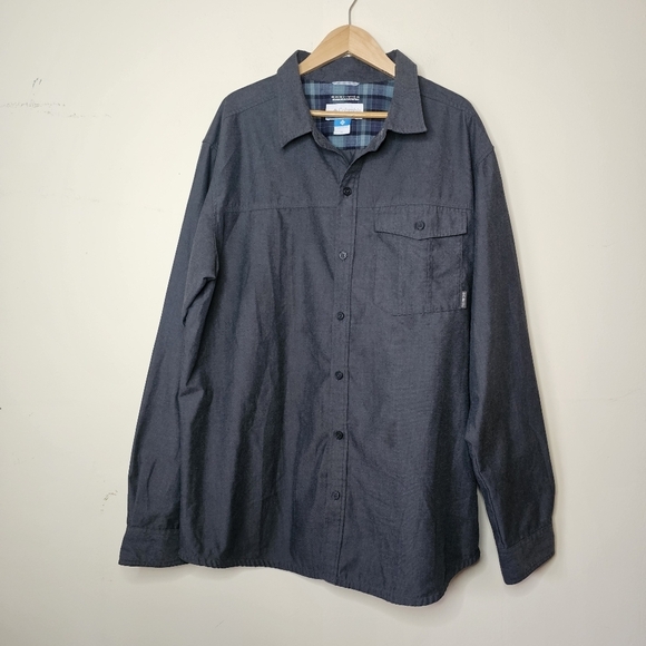 Columbia Omni-wick Men's Gray Button Down XL - Picture 2 of 8